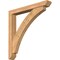 Ekena Millwork Thorton Slat Smooth Bracket w/ Offset Brace, Western Red Cedar, 5 1/2"W x 40"D x 40"H BKT0604X40X40THR06SWR - alternate 1
